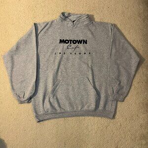 VTG 90s Motown Cafe Las Vegas Logo Grey Casual Graphic Crewneck Sweatshirt L/XL